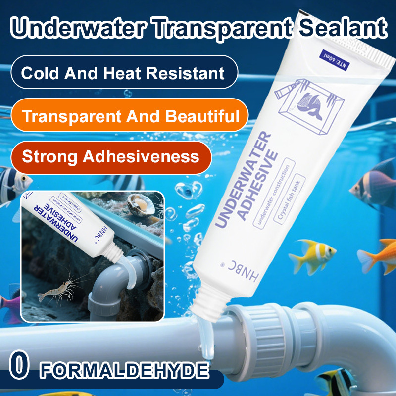 Marine Aquarium Glue - Selante à prova d'água transparente/branco, 60g,