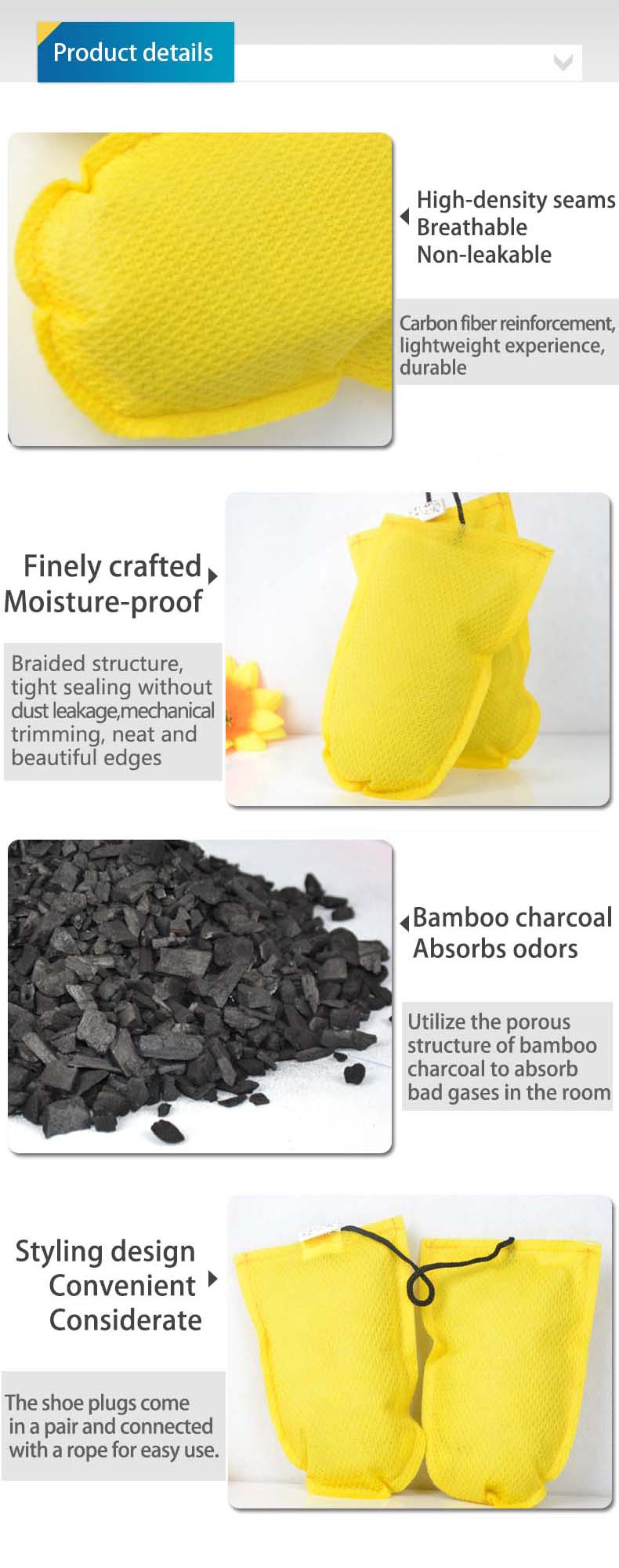 Palmilhas de Carvão de Bambu,  - Activated Carbon Bag avaliação e preço