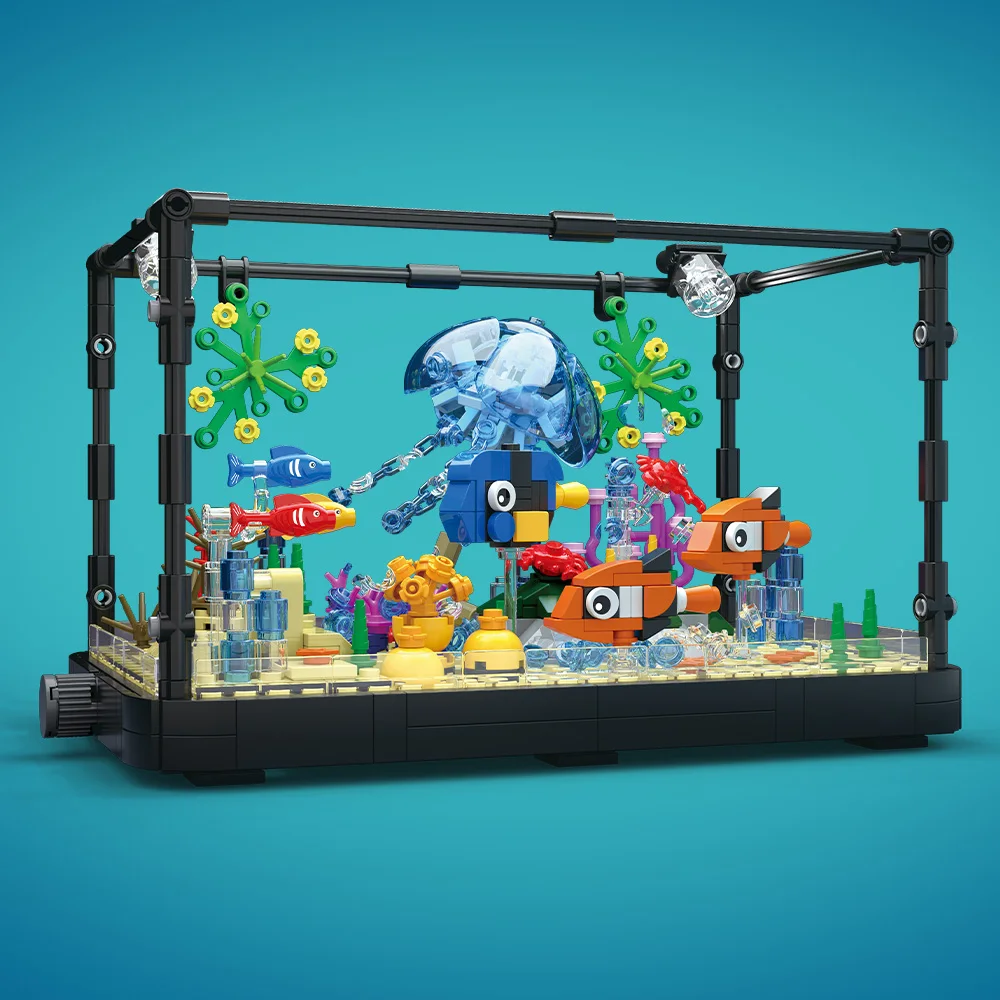 Conjunto de blocos de construç - Aquarium Marine Fishes avaliação e preço