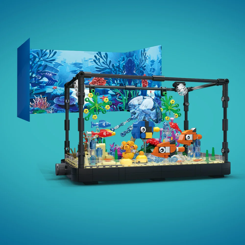 Conjunto de blocos de construç - Aquarium Marine Fishes avaliação e preço