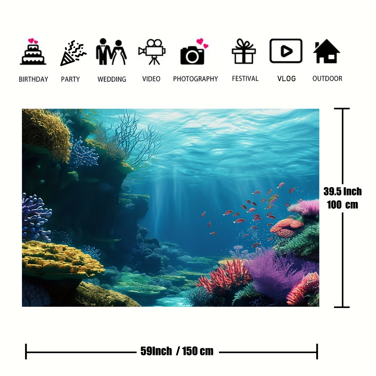 1 unidade de tapeçaria plana 2 - Aquarium Marine Fishes avaliação e preço