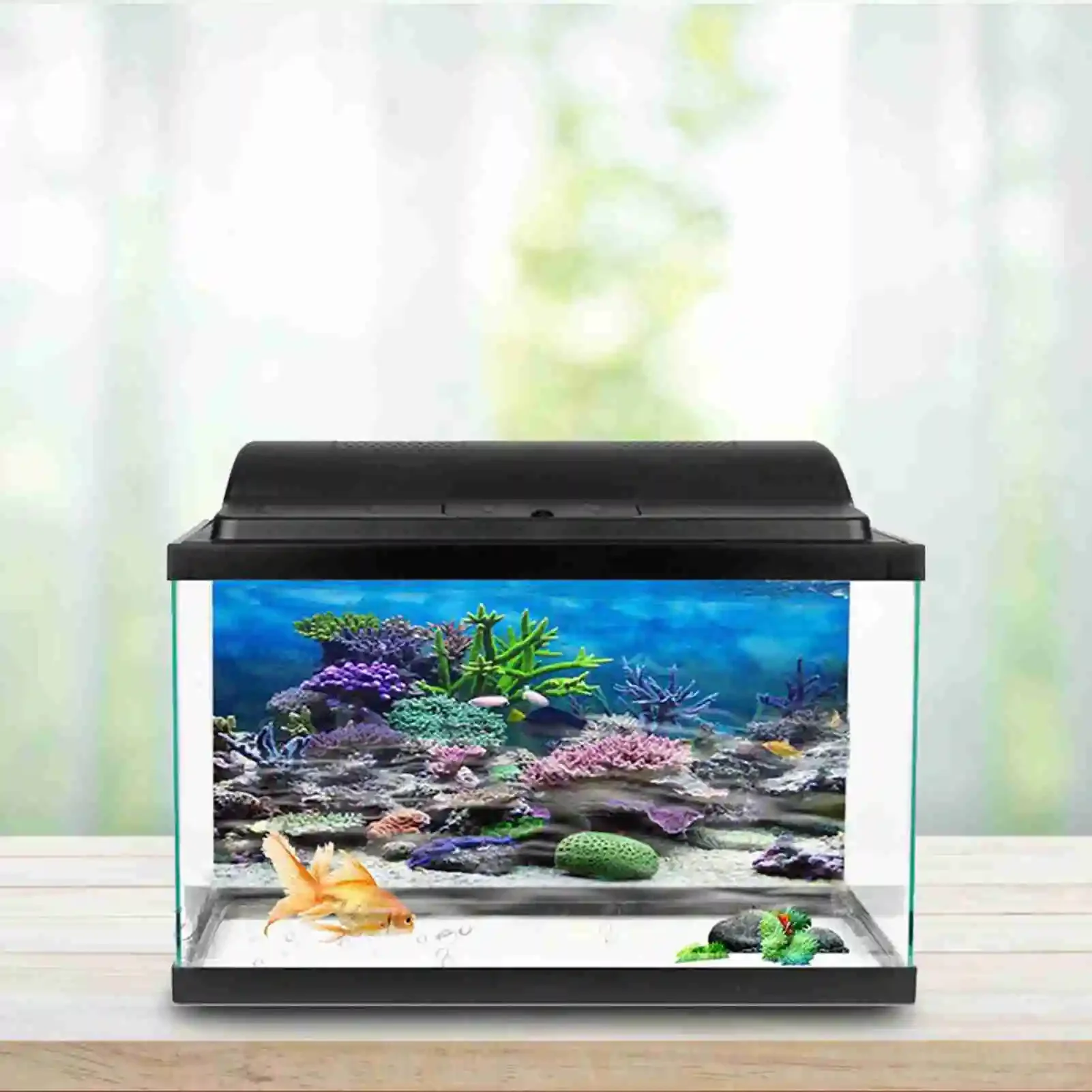 3D Aquarium Paisagem HD Poster - Marine Aquarium Glue avaliação e preço