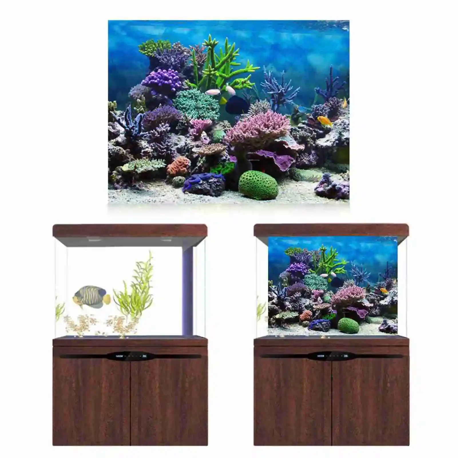 3D Aquarium Paisagem HD Poster - Marine Aquarium Glue avaliação e preço
